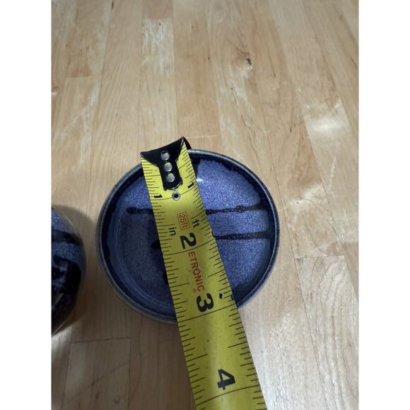 Miniature Whitefish Pottery Vase Ceramic Blue Toothpick Holder & Bowl 2009 - Picture 3 of 4